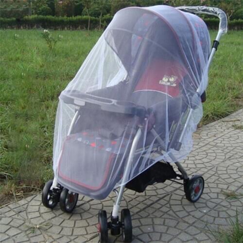New Newborn Toddler Infant Baby Stroller Crip Netting Pushchair Mosquito Insect Net Safe Mesh Buggy White