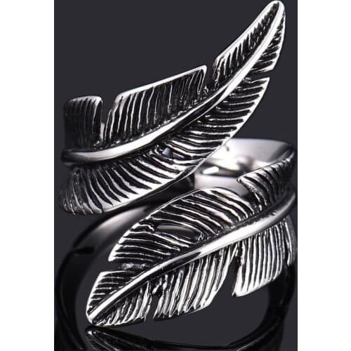New Arrivals 925 Sterling Silver Ring for Women Feather Ring Fashion sterling-silver-jewelry