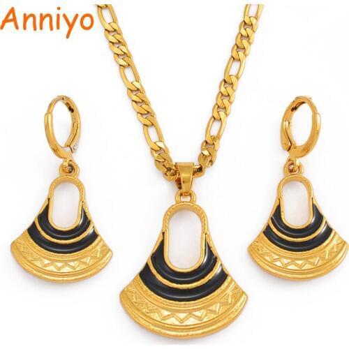 Anniyo (Black/Green/Blue) Papua New Guinea Bilum Pendant Necklaces Earrings for Women Traditional PNG Style Jewelry sets #013516