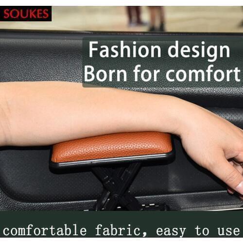 Genuine Leather Car Left Hand Armrest Pad Holder For Chevrolet Cruze Aveo Captiva Lacetti TRAX Sail Epica Lada Granta Kalina