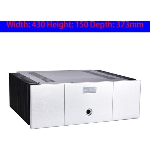 KYYSLB 430*150*373mm 4315 All Aluminum Amplifier Chassis Box DIY Enclosure with Switch Feet Power Base Amplitier Case Shell