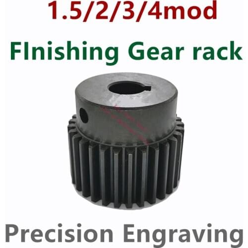 Precision Spur Gear pinion 1.5M 18T 20T 24T 30T 1.5 mod gear rack 18 teeth 30 teeth keyway 5mm 45 steel cnc rack and pinion