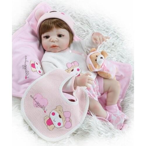 NPK Newborn baby 57 cm Realistic Full Silicone Reborn Baby Doll For Sale Lifelike Baby Doll Alive Dolls Kids Playmate Xmas Gifts