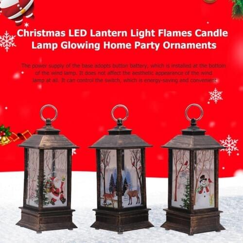 VKTECH Christmas Flame Lights Santa Claus Decoration Christmas LED Lamps Home Decoration Candlestick Lights Gifts Dropshipping