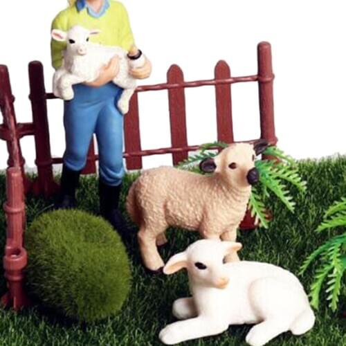 Sheep Breeder Animal Model Miniature Farm Micro Landscape DIY Ornament Decor