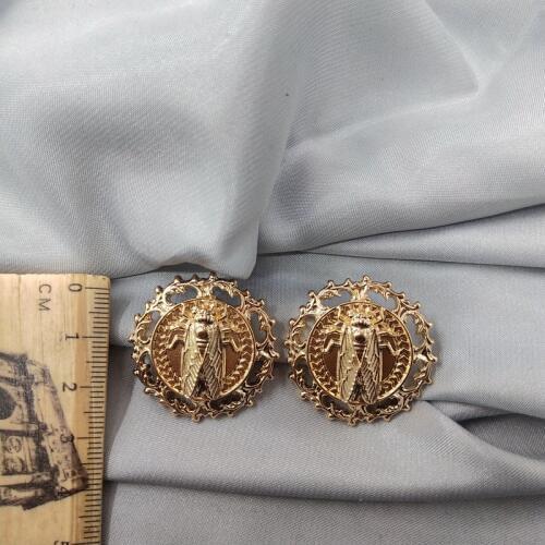 Qingdao jewelry personality joker style restoring ancient ways golden cicada earring stud earrings earrings female D41