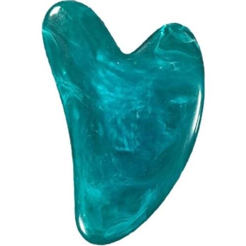 10colors Gua sha Scraper Board Face Massager Meridian Muscle Relaxation Skin Lifting Face Thin Gouache Scraper Resin