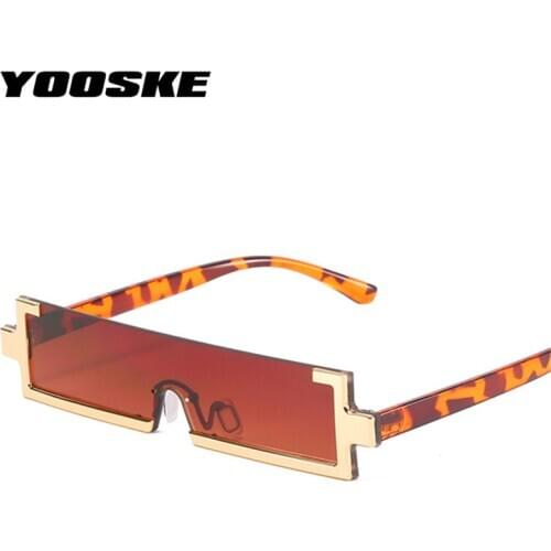 YOOSKE 2021 New Rectangle Sun Glasses For Women Ladies Trendy One-piece Small Frame Sunglasses Men Funny Eyeglasses Shade UV400