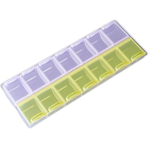 Colorful 14 Cells Diamond Drawing Display Storage Box Diamond Bead Case Organizer Diamond drawing Tool Accessories