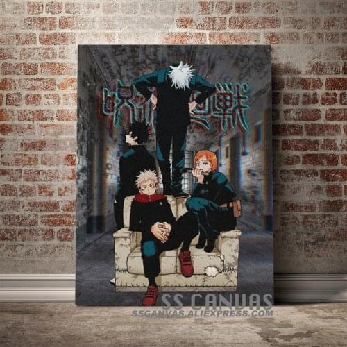 Yuji Itadori Megumi Fushiguro Nobara Kugisaki Satoru Gojo Anime Canvas Painting Decor Wall Art Home Decoration Prints Poster
