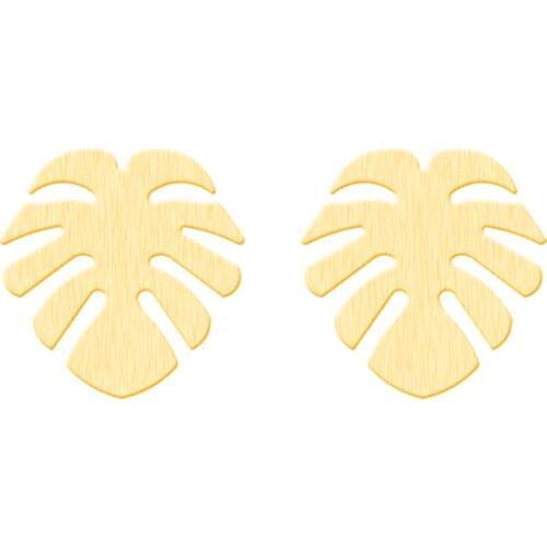 Monstera Leaf Earrings For Women boucle d'oreille 2018 Stainless Steel Palm Tree Stud Earings Fashion Jewelry Sister Gift Ideas