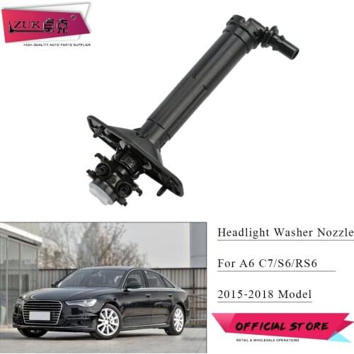 ZUK Car Headlight Washer Water Sprayer Nozzle Jet Pressure Cylinder Pump For Audi S6 RS6 A6 Allroad Avant Quattro C7 2011-2016