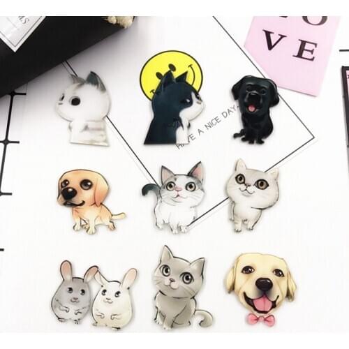 1PCS Animal Cute Dog Icons on The Pin Kawaii Icon Badge Bacges on Backpack Badges for Clothing Acrylic Badges Brooch