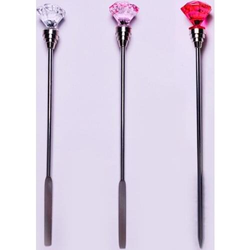 1pc Stainless Stirring Rod Tool for Mixing Nail Polish UV Gel Nail Dotting Tools Rhinestone Picker Needle Nail Art Tool