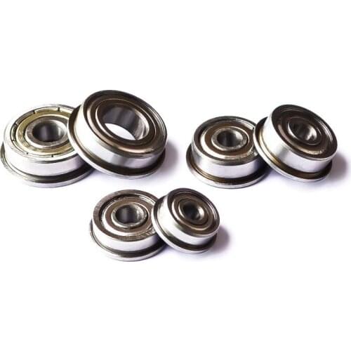 10PCS ABEC-7 Flange Ball Bearing 608zz 623zz 624zz 625zz 635zz 626zz 688zz 3D Printers Parts Deep Groove Flanged Pulley Wheel