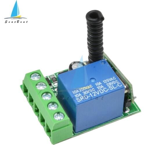 DC 12V 1 Channel 315MHz/433MHz Wireless Relay Module RF Remote Control Switch Ooscillator Receiver Control Lehr Board