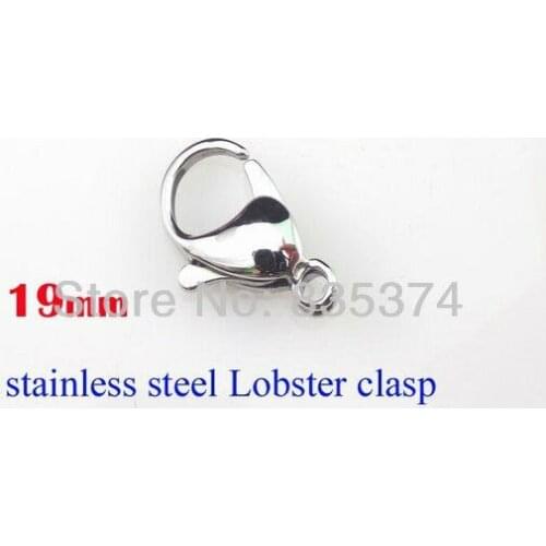19mm 316L stainless steel Lobster clasp hook fashion jewelry accessories chain necklace parts