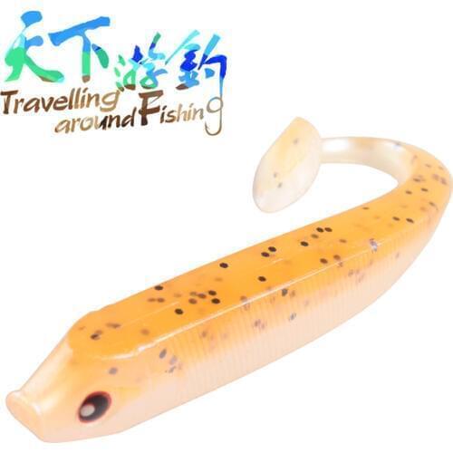 TRA 3pcs Soft Baits 12cm 10g T-Tail Fishing Lure 3D Eyes Isca Artificial Para Pesca Leurre Peche Fishing Wobbler Swimbait Fish