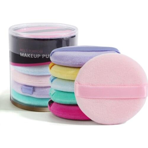 6PCS Powder Puff for Powder Foundation Cream Washable and Reusable Powder Puff with Storage Case Round Makeup Puff