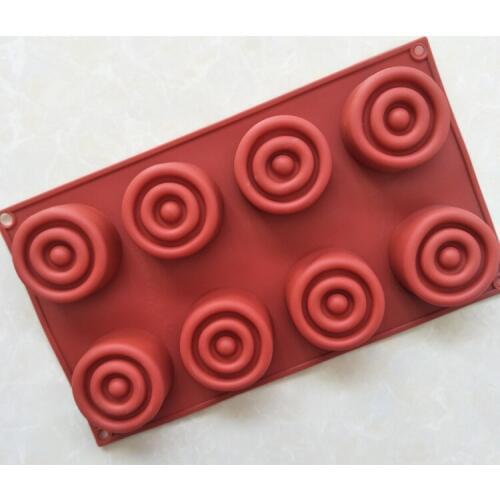 8 Even Coconut Tower Mold Silica Gel Cake Mold Cylindrical Mosquito Repellent Incense Circle Model Colour Random E891