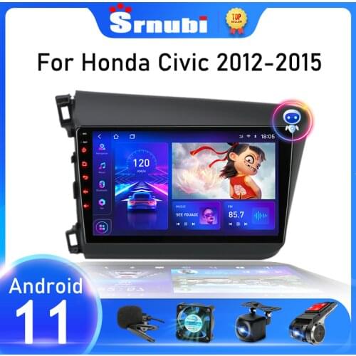 Android 10.0 Car Radio For Honda Civic 2012-2015 2Din IPS 2G+32G GPS Multimedia Video Player RDS DSP 4G Net+WIFI Screen Floating