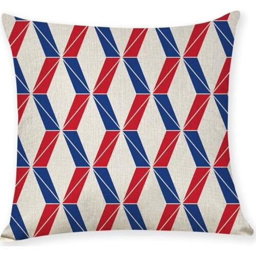 Independence Day Cotton Linen Throw Pillow Case Cover New Home Office Decorative