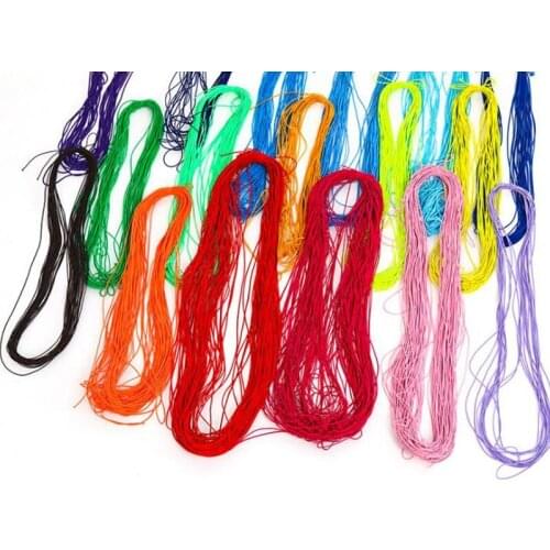 0.8mm Colorful Round Elastic Band Ear Hanging Rope Rubber Tape Cord For DIY Bracelet Clothing Crafts Handmade Sewing Accessories