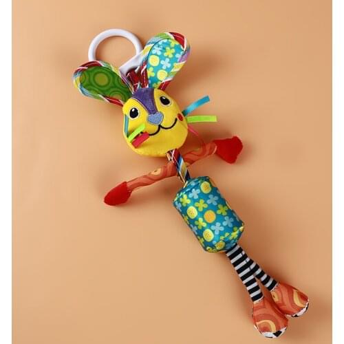 Baby Rattles Stuffed Wind Chimes Plush Doll Toy Bed Hanging Squeaker Toys Bed Car Hanging Ring Bell Rattle Toy