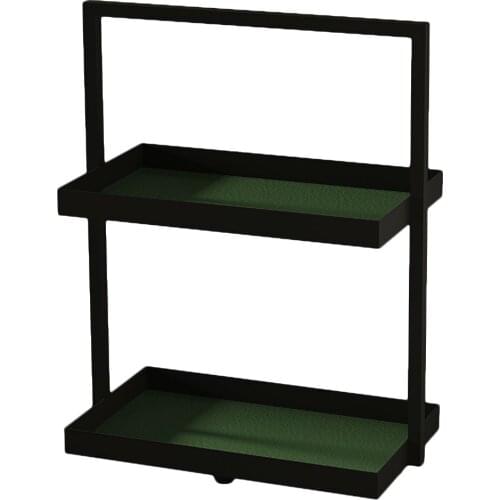 Two Tiers Rectangle Skin Kitchen Jewelry Makeup Organizer Bathroom Shelf Storage Rack Display Stand Shelves Cosmetics органайзер