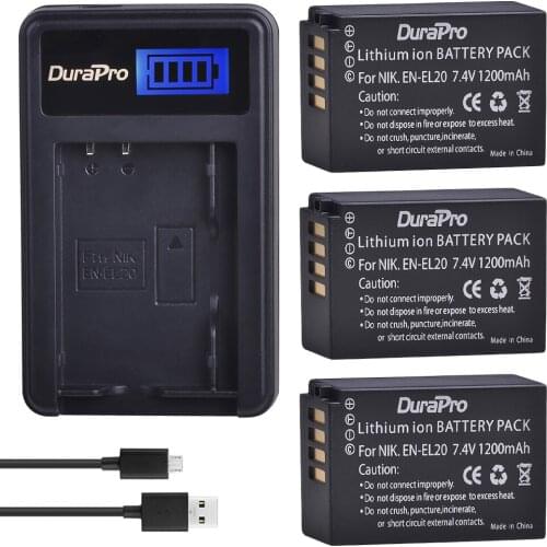 EN-EL20 EN-EL20a Battery and Charger for Nikon EN EL20 EL20a Coolpix P1000 P950, 1 j1, 1 J2, 1 V3, 1 J3,1 S1 Camera