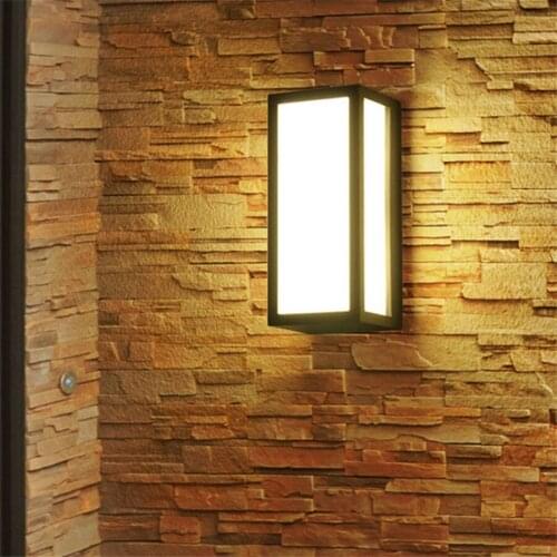 Engineering Villa Stairs Corridor Wall Light Terrace Front Door Wall Light 15W Square Outdoor Garden Balcony Wall Light