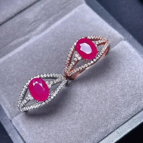 Natural ruby ring, 925 silver exquisite style, best selling quality, classic style