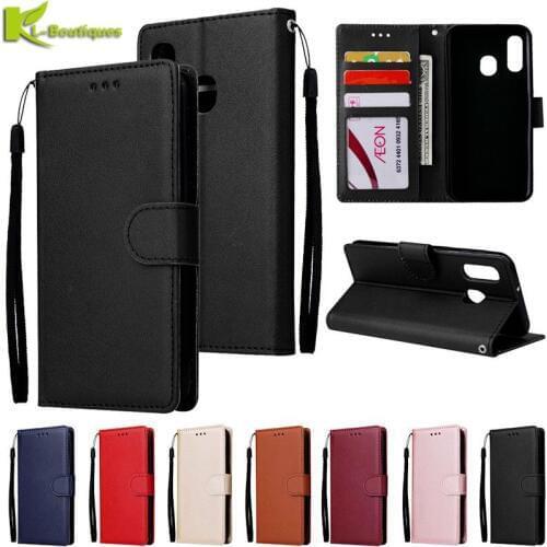 SFor Samsung Galaxy A40 Leather Case on for Coque Samsung A 40 A40 A405F Case Samsung A40s A407F Cover Flip Wallet Phone Cases
