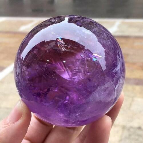 Natural amethyst crystal ball natural crystal reiki healing as a gift 1pcs