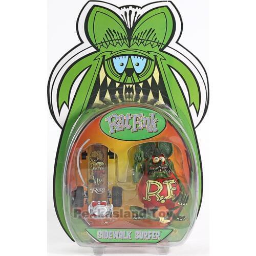 Rat Fink Sidewalk Surfer PVC Action Figure Collectible Model Toy