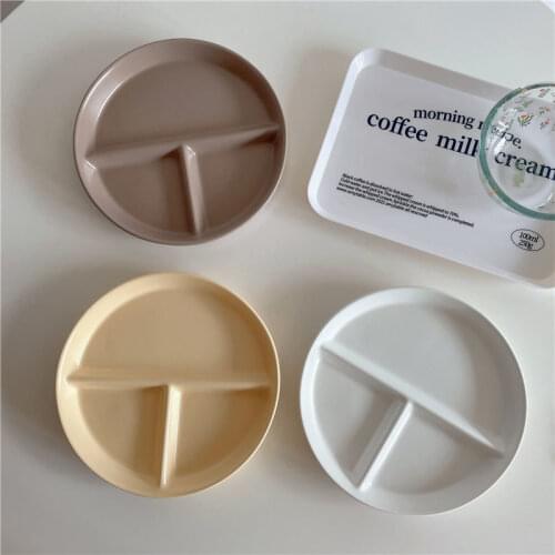 Ins Nordic Small Round Plastic Snack Plates Cake Lunch Sushi Fruit Platter Plate For Party Kitchen Candy Serving Dishes