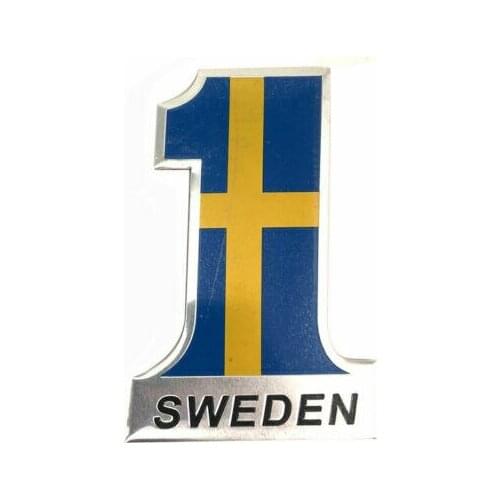 Metal Sweden Swedish Flag NO.1 Trunk Rear Fender Emblem Badge Decal Stickers