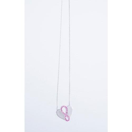 Midyat Sterling Silver Heart Women Silver Necklace