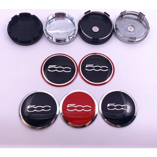 4pcs 56mm 60mm 5CC 500 Logo Car Wheel Center Hub Cap auto Rim refit Badge Creative Emblem Cover sticker for 124 125 125 500 695