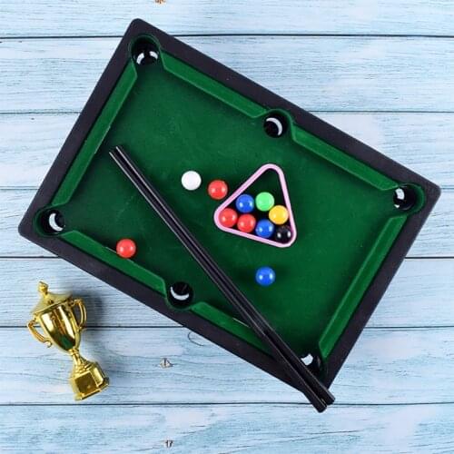 Mini Tabletop Ball Billiards Kids Home Billiard Game Snooker Tables Pool Cue Stick Balls Game Toy For Children Random Color