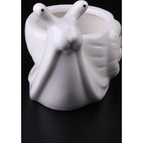 2021 New Snails Ceramic Flower Pot Succulent Plant Flowerpot Planter Desktop Home Office DIY Decor