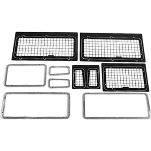 NEW Window Metal mesh net Grille set For Rover Defender Land D90 CW001 Gelande II G2 6WD 1/10 Jeep RC