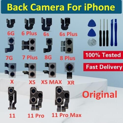 Original Rear Camera For iPhone 6 6s 7 Plus 8 Plus Back Camera Flex Cable For iPhone X XS MAX 11 Pro MAX Big Camera Flex Cable