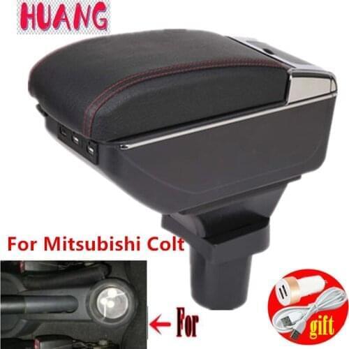 For Colt z30 Armrest box For Mitsubishi Colt Interior Center Console Storage Box Arm Rest Accessories Parts with USB LED ligh