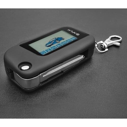Russian Keychain A93 Remote Control uncut blade key Fob For Two Way Car Alarm Starline A93 Twage Alarm System Engine Starter
