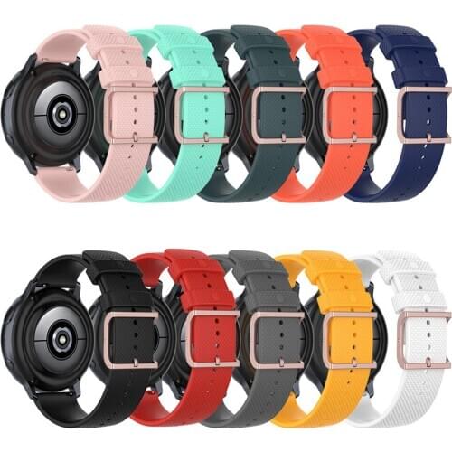 Silicone 20mm 22mm Strap for Samsung Galaxy Watch 42mm 46mm Active 1 2 3 S3 Huawei Watch gt 2 Garmin vivoactive 3 Band Bracelet