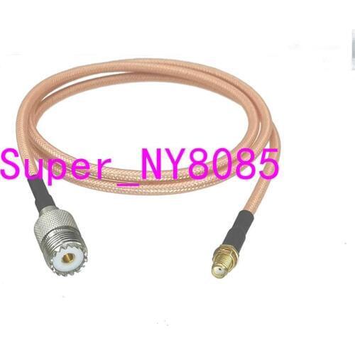 RG142 SMA Female Jack Bulkhead to UHF SO239 Female Jack Straight RF Jumper pigtail Cable 4inch~10FT