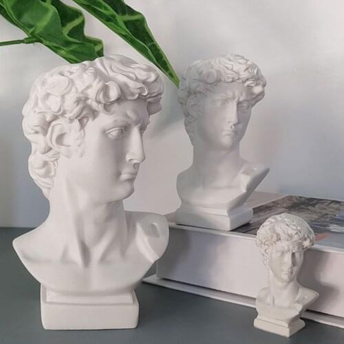 David Portrait Statue Pen Holder Resin Make-up Brush Storage Box Flowerpot Home Decoration Resin Art Craft Sketch Practice Room