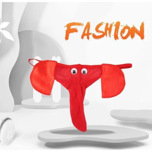Elephant Shape Thong MenS G-String Thong Lingerie Novelty Sexy Penis Pouch Funny Underwear Fashion Briefs