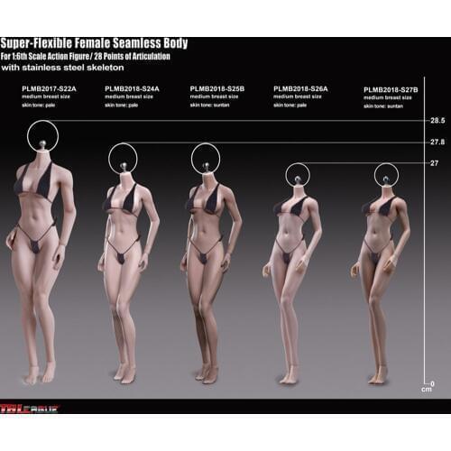 TBLeague 1/6 S24A S25B S26A S27B Super-Flexible Female Seamless Bodies Figures Doll For DIY Action Figure